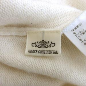 GRACE CONTINENTAL 長袖 ニット セーター レース 36 ホワイト