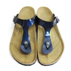 BIRKENSTOCK Gizeh ギゼ トング サンダル ブラウン ネイビー 37 24cm 靴