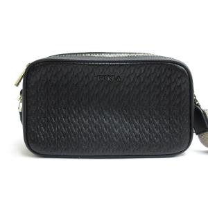 FURLA カメラバッグ ショルダー ロゴ レザー EBJ8-Y15 ブラック 