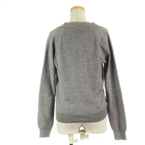 MARGARET HOWELL ニット セーター 長袖 Vネック 無地 ウール グレー