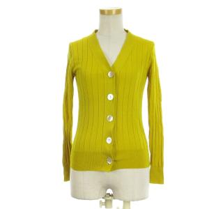カーディガン ニット 長袖 Vネック イエロー 38 SM0