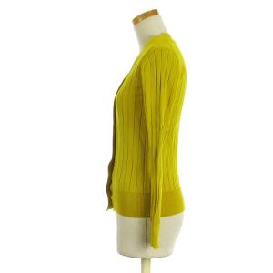 ESTNATION カーディガン ニット 長袖 Vネック イエロー 38 SM0