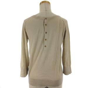 MHL. ジョンスメドレー ニット カットソー バックボタン 七分袖 2 M ベージュ SM0