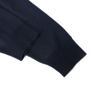 JOHN SMEDLEY メリノウール ニット セーター 長袖 クルーネック ハイゲージ L ネイビー