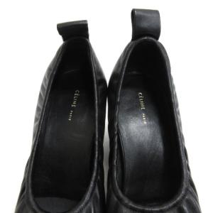 CELINE ソフトバレリーナ パンプス チャンキーヒール 38 ブラック