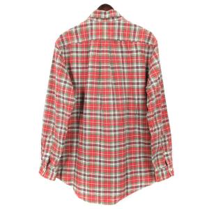 RALPH LAUREN ボタンダウン シャツ 長袖 チェック レッド系 XL 230214E