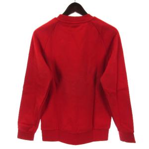 adidas Originals スウェット トレーナー 長袖 3ライン ストライプ 裏起毛 XS レッド EJ9693 SM0