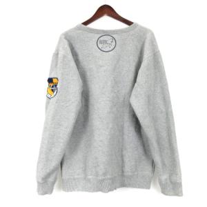 AVIREX スウェット トレーナー 長袖 プリント グレー 2XL 230214E SM0