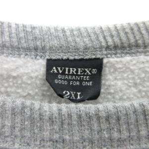 AVIREX スウェット トレーナー 長袖 プリント グレー 2XL 230214E SM0