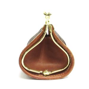 CELINE マカダム コインケース 小銭入れ がま口 レザー ブラウン SM0