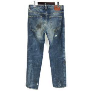 DSQUARED2 パッチワーク ダメージ加工 デニム パンツ ジーンズ ボタンフライ 46 インディゴ