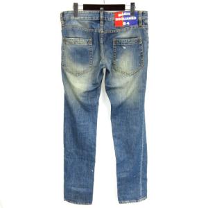 DSQUARED2 BAGNO64 デニム パンツ ジーンズ ロング ダメージ加工 ジッパーフライ 46 インディゴ