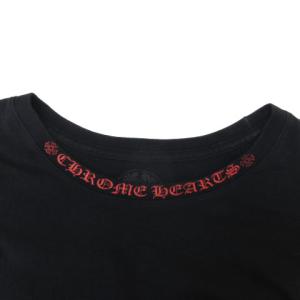 CHROME HEARTS Tシャツ ホースシュー ロゴ プリント ポケット L ブラック レッド