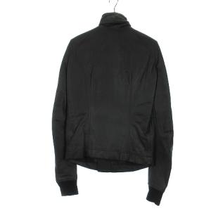 Rick Owens 13AW INTARSIA HIGH NECK ライダースジャケット ラムレザー 48 ブラック