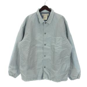 ナイロン コーチジャケット ブルゾン 無地 ブルー L