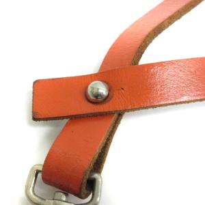 Hender Scheme Neck Strap ネックストラップ キーホルダー キーリング レザー オレンジ
