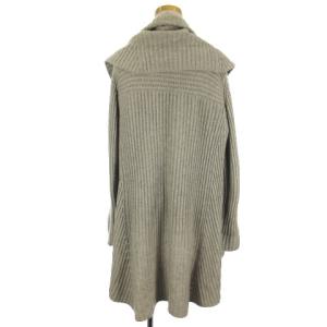 Leilian カシミヤ カーディガン ボタンレス 2 M グレー SM0