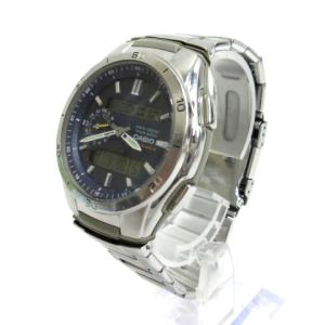 CASIO ウェーブセプター 腕時計 ウォッチ ソーラーコンビネーション 電波時計 デジアナ 文字盤青 WVA-M650 SM0