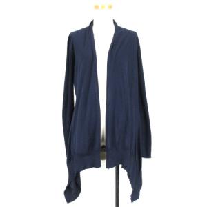 コットンシルク カーディガン 長袖 ニット ネイビー S 230224E SM0