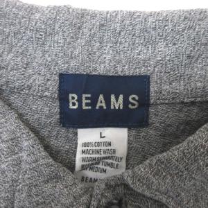BEAMS シャツ 半袖 グレー L 230228E SM0