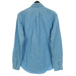 RALPH LAUREN ボタンダウン シャツ 長袖 ポニー 刺繍 ブルー M 230224E SM0