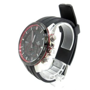 CASIO エディフィス EDIFICE 腕時計 ウォッチ 電波ソーラー 3針 デイト EQW-A1300B-1AJF ブラック レッド