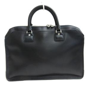 HERGOPOCH ビジネスバッグ ブリーフケース 2way ハンド ショルダー レザー ブラック