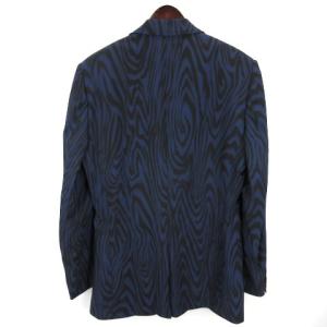 KENZO セットアップスーツ ゼブラ柄 テーラードジャケット シングル パンツ 46 ネイビー