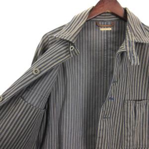 KAPITAL KIRO HIRATA シャツ 長袖 ストライプ S 1 ネイビー系