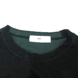 TOGA VIRILIS 切りっぱなし カットオフ ニット セーター 長袖 クルーネック TV42-JL355 46 グリーン