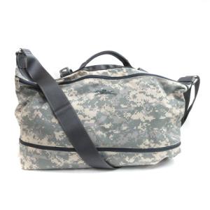 Longchamp 迷彩柄 ボストンバッグ カーキ グレー 230310E 鞄