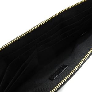 FURLA 美品 クラッチバッグ キルティング ロゴ レザー ブラック 鞄 SM0