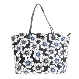 花柄 トートバッグ ブラック系 230310E 鞄 SM0
