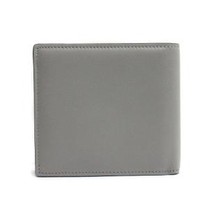 VALENTINO Vロゴ シグネチャー ウォレット 二つ折り財布 レザー グレー