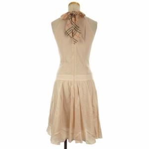 BURBERRY BLUE LABEL ワンピース ノースリーブ 38 ライトピンク 230313E ECS