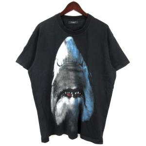 Tシャツ カットソー シャーク プリント 半袖 12F 7272 651 S ブラック