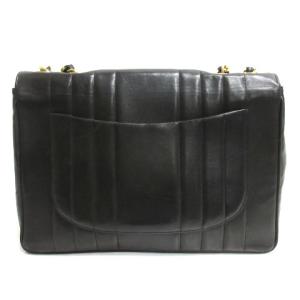 CHANEL マドモアゼル デカココ チェーンショルダーバッグ レザー ブラック