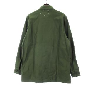WTAPS BUDS LS COTTON-SATIN ミリタリー シャツ ジャケット 長袖 コットン BRDT-SHM01 カーキ 03