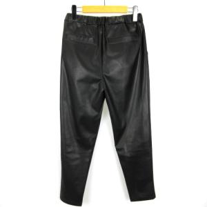 Diagram 22SS フェイクレザー パンツ ロング イージー ジップアップ 36 ブラック