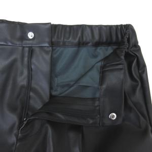 Diagram 22SS フェイクレザー パンツ ロング イージー ジップアップ 36 ブラック