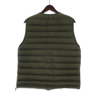DANTON INNER DOWN CREWNECK VEST インナーダウンベスト クルーネック ロゴ DT-A0026 カーキ M
