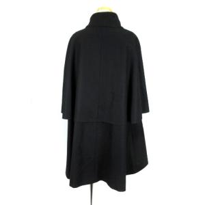 CHANEL ウール カシミヤミックス ロング ケープ調 コート P41518V24161 ブラック AA ECS