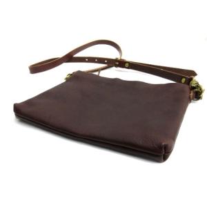 SLOW ショルダーバッグ サコッシュ レザー ブラウン
