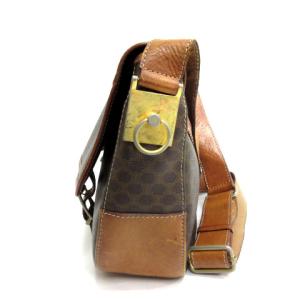 CELINE ショルダーバッグ マカダム柄 ブラウン