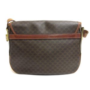 CELINE ショルダーバッグ マカダム柄 ブラウン