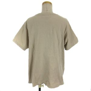 AMERICANA Tシャツ カットソー 半袖 for SALON ロゴ プリント F ベージュ