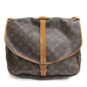 LOUIS VUITTON M42254 ショルダーバッグ モノグラム ソミュール35 ブラウン