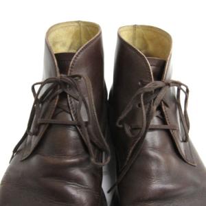 TOD'S チャッカ ブーツ ショート レースアップ レザー 41 28cm ブラウン