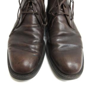 TOD'S チャッカ ブーツ ショート レースアップ レザー 41 28cm ブラウン
