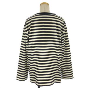 agnes b. ボーダー Tシャツ カットソー 長袖 J008 3 L ネイビー 生成り